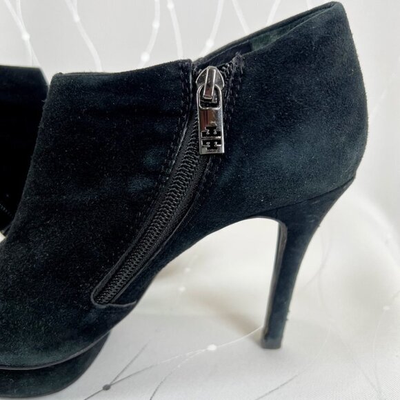 Tory Burch Black Suede Platform Ankle Boots $348 - Picture 7 of 9